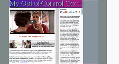 Desktop Screenshot of myoutofcontrolteen.com