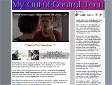 Tablet Screenshot of myoutofcontrolteen.com